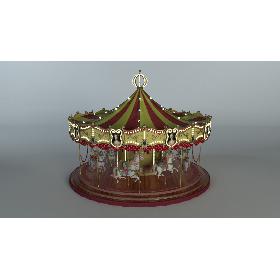 Merry Go Round Carousel 3D